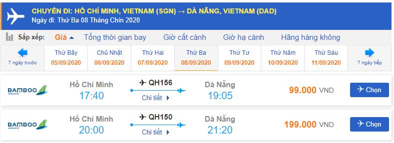Đặt vé máy bay Sài Gòn Đà Nẵng